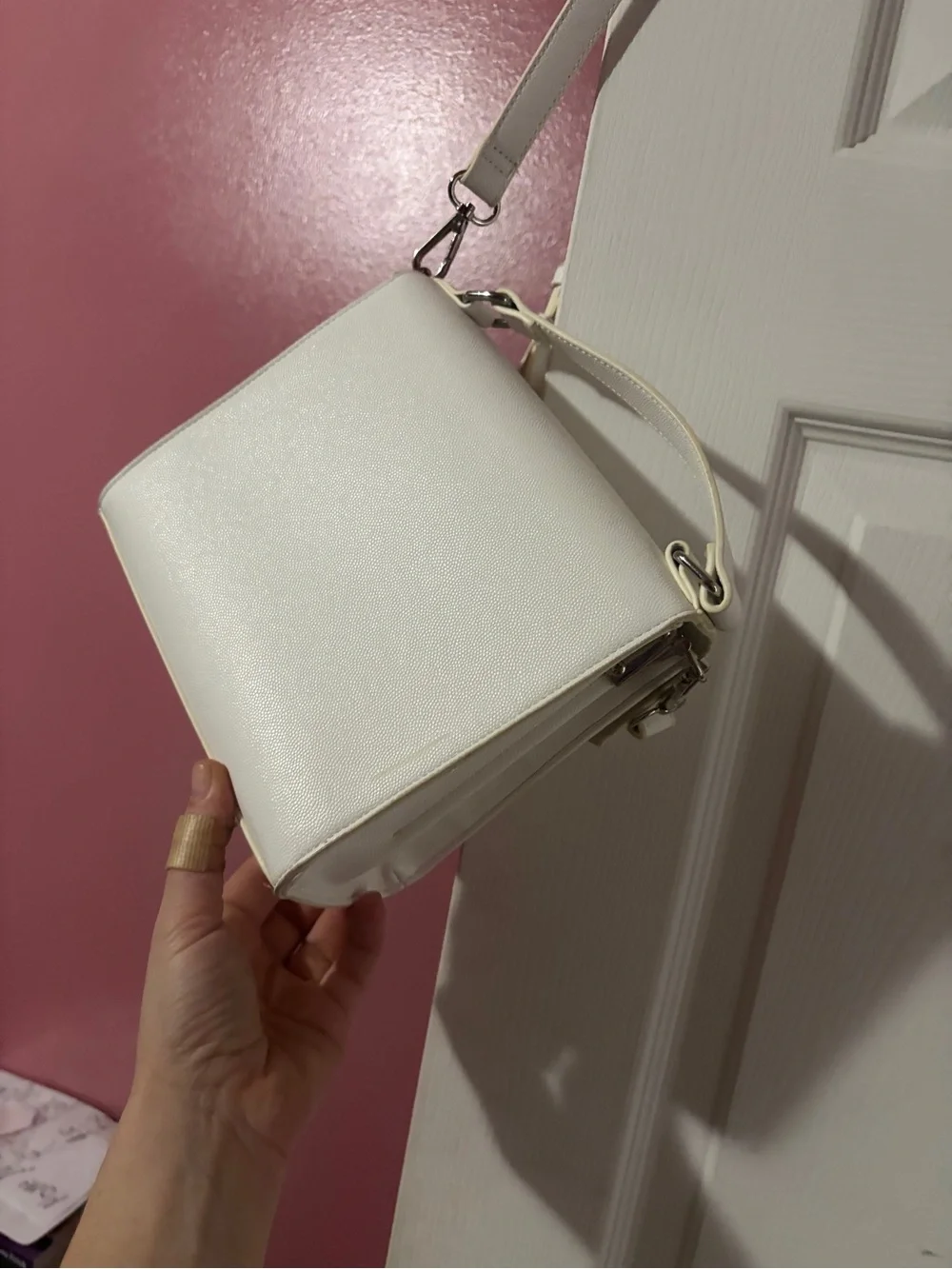 Faux Leather Convertible Crossbody handbag purse messenger style fashion bag Y2K